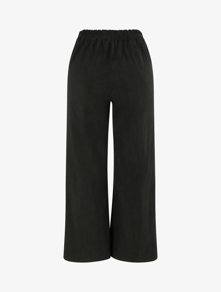 Wijd recht gesneden broek - Zwart - Image 2