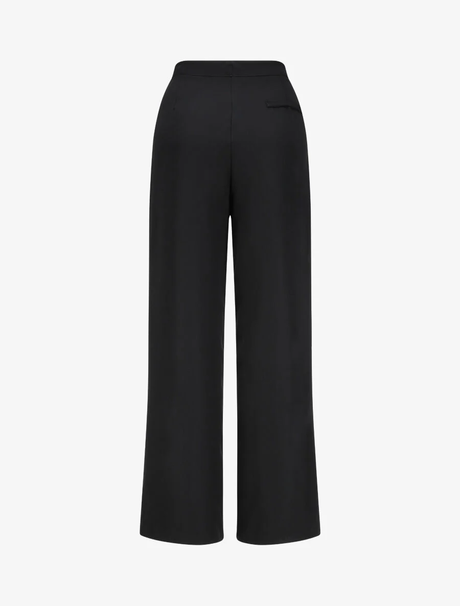 Wijd recht gesneden broek - Zwart - Image 2