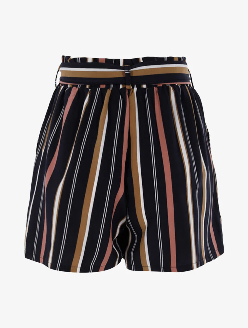 Korte gestreepte short - marine - Image 2