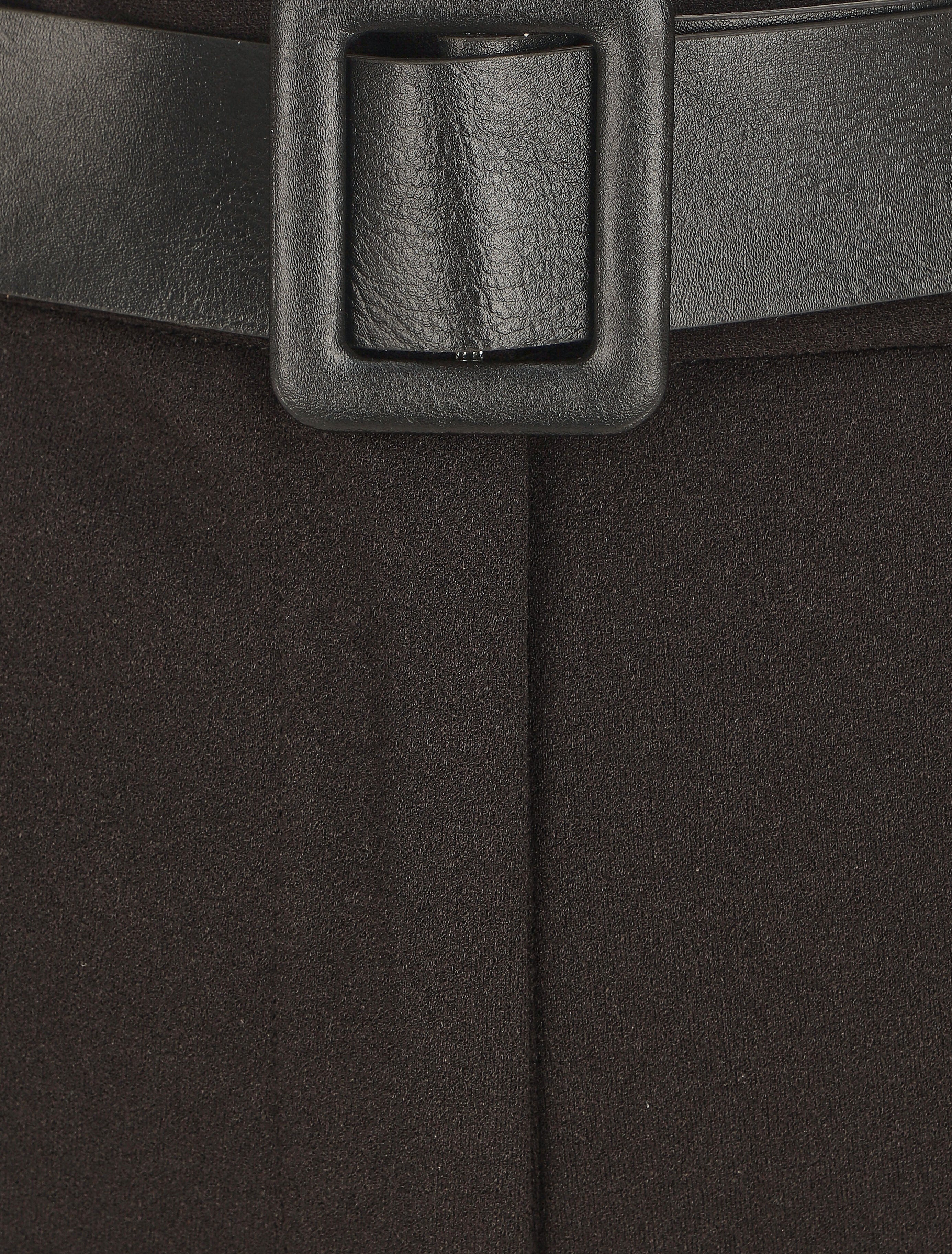 Wijde broek met hoge taille - zwart - Image 3