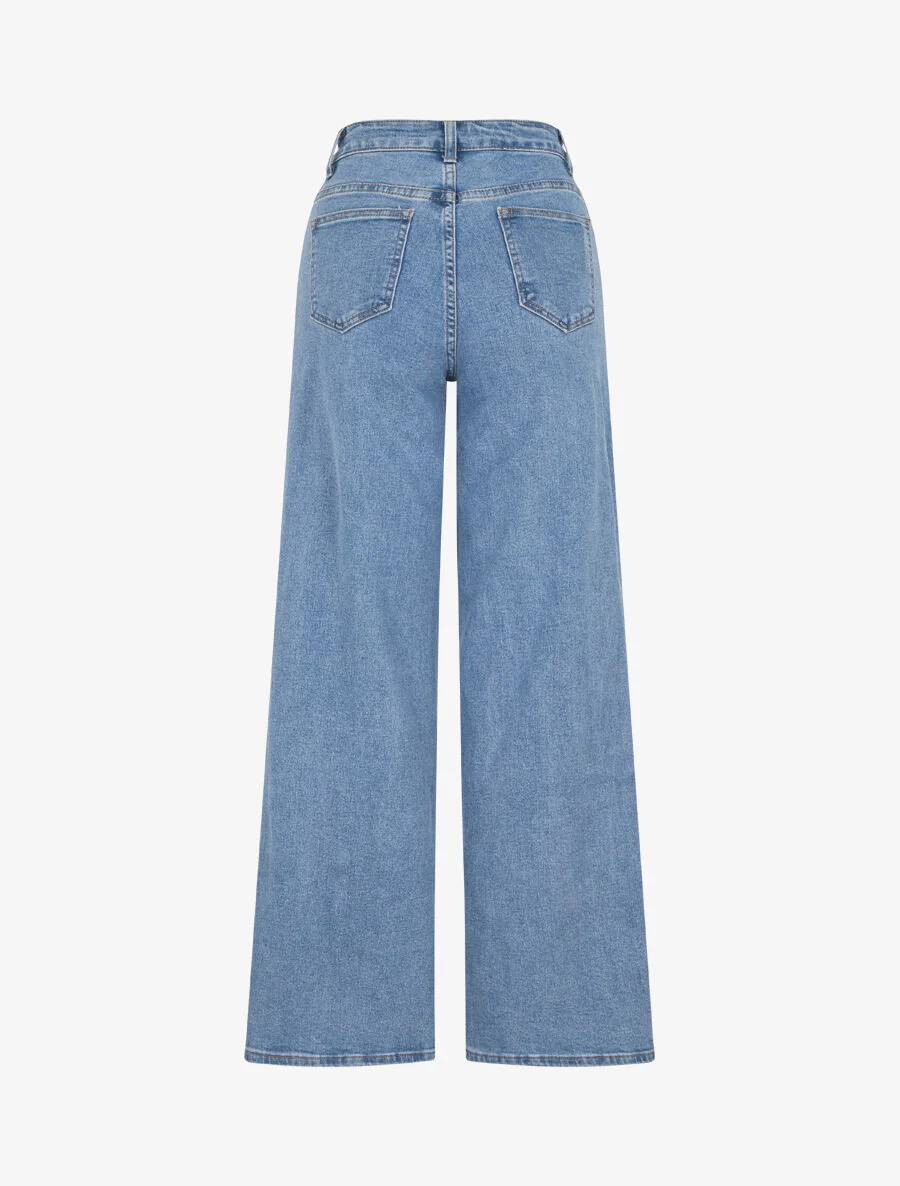 Wijde jeans in recht model - blauw - Image 2