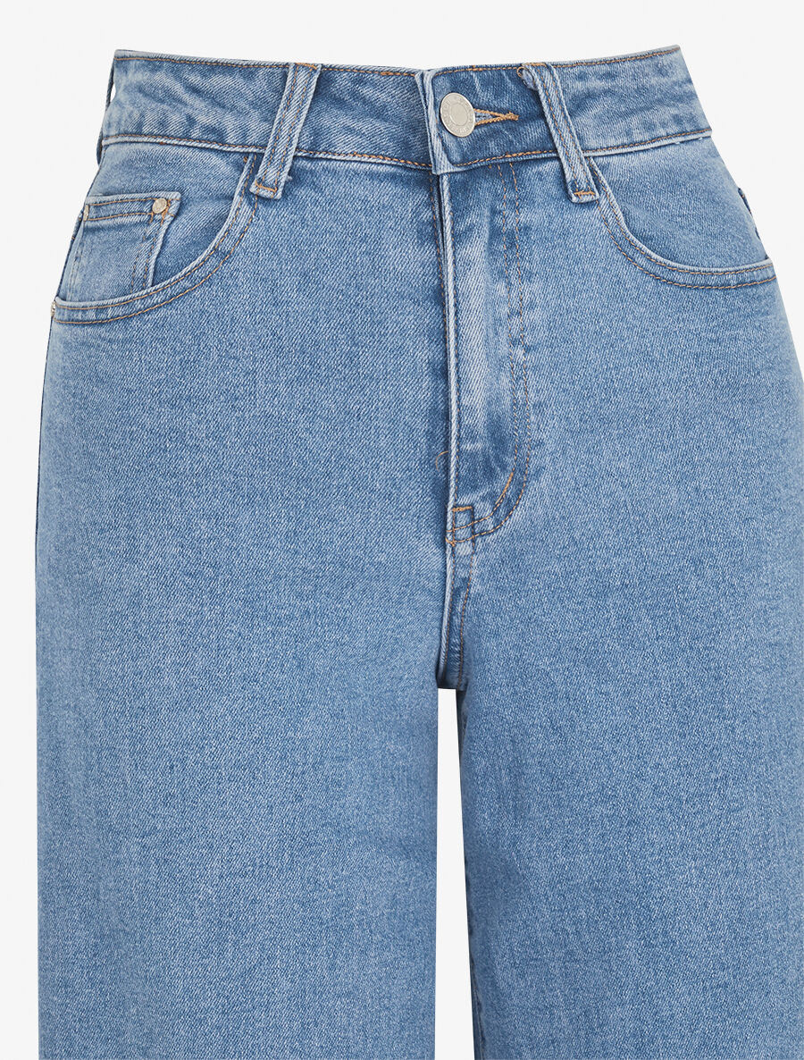 Wijde jeans in recht model - blauw - Image 3