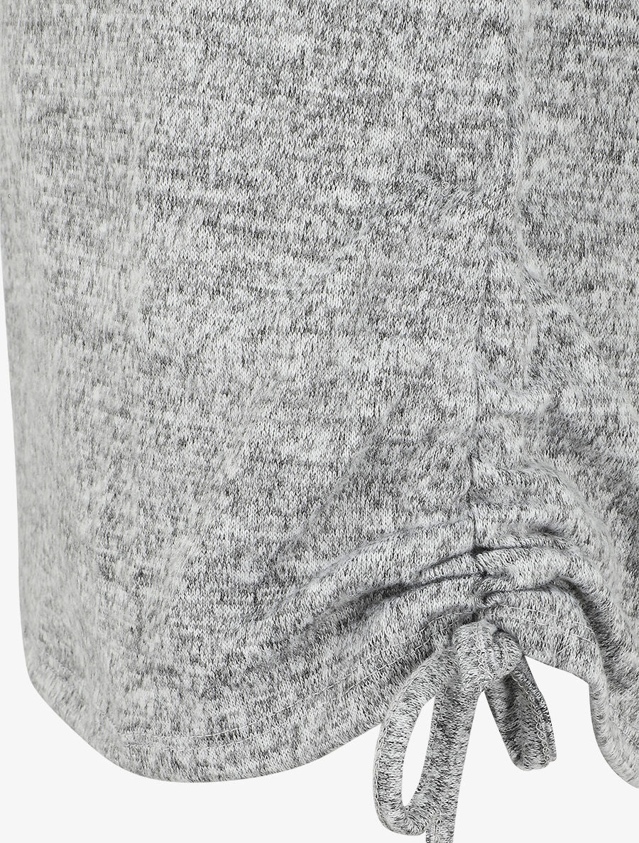 Wijde pullover met bedrukking Bless the da - Grijs gemĂȘleerd - Image 3