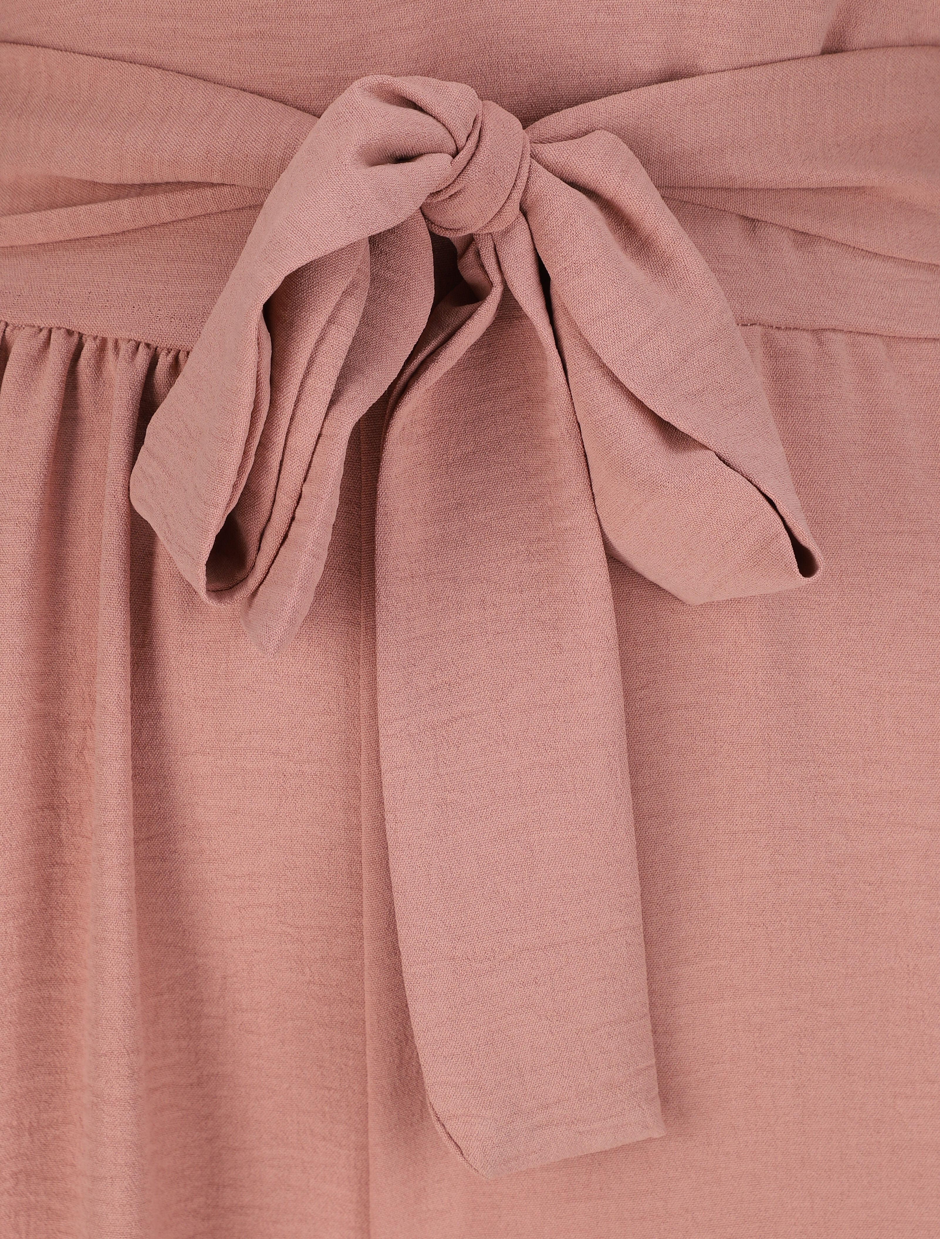 Wijdvallende colletjesjurk - Roze - Image 3