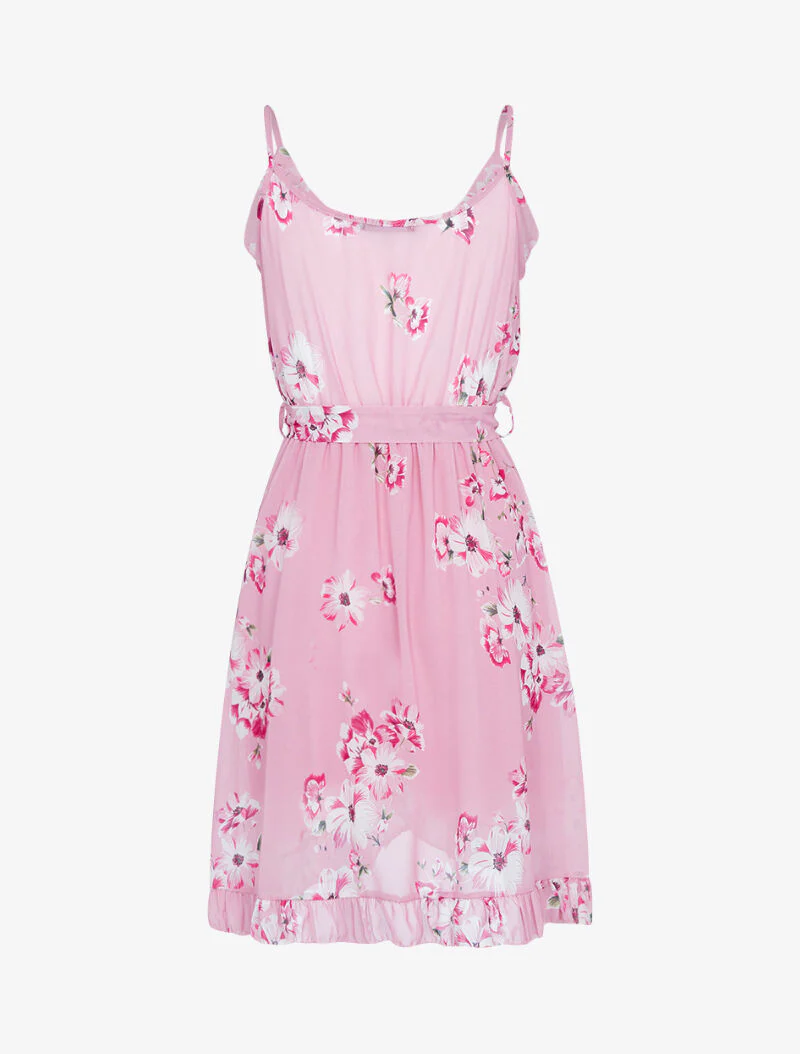 Wikkeljurk met bloemenprint - roze - Image 2