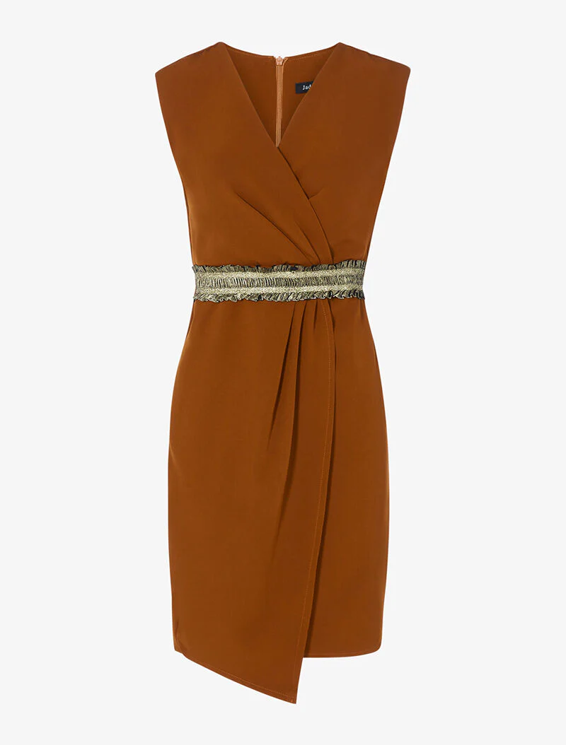 Wikkeljurk met gerimpelde taille - sienna.