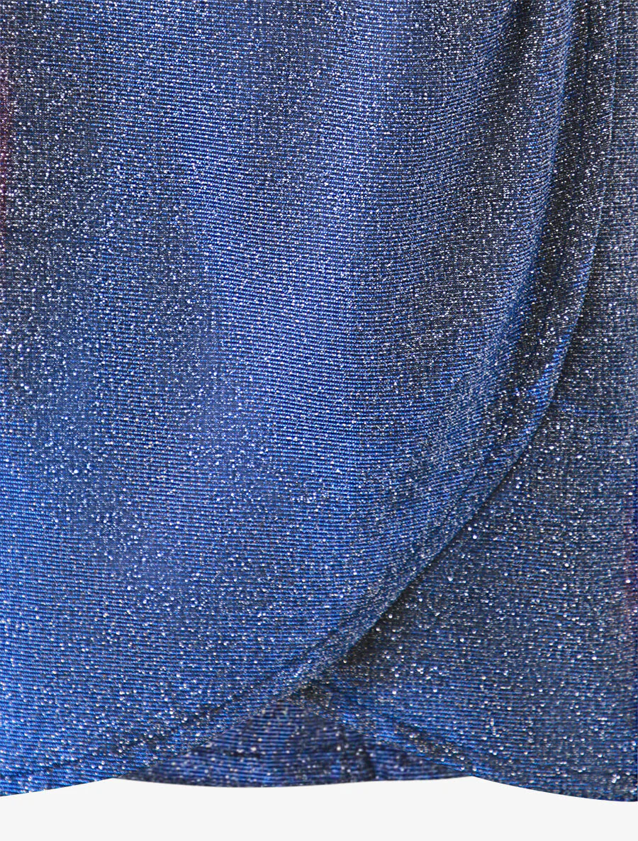 Wikkeljurk met pailletten - Blauw - Image 3