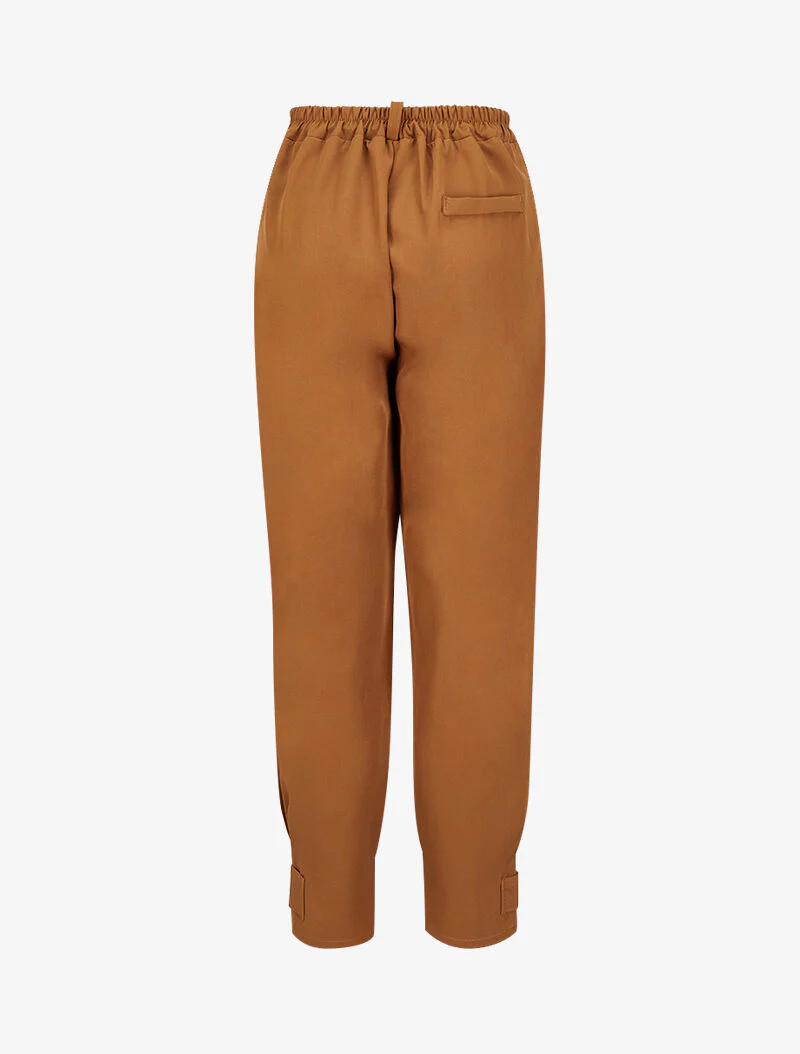 Carrotbroek met knoopsluiting bij de enkels - Camel - Image 2