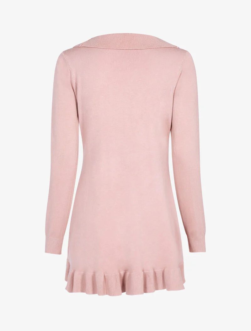 Zacht vest met rucheranden - roze - Image 2