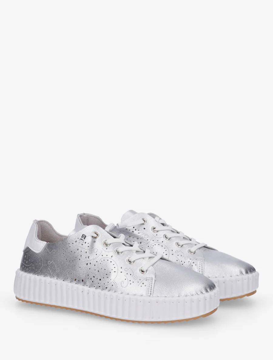Zachte sneakers met opengewerkte patronen - Geld - Image 4