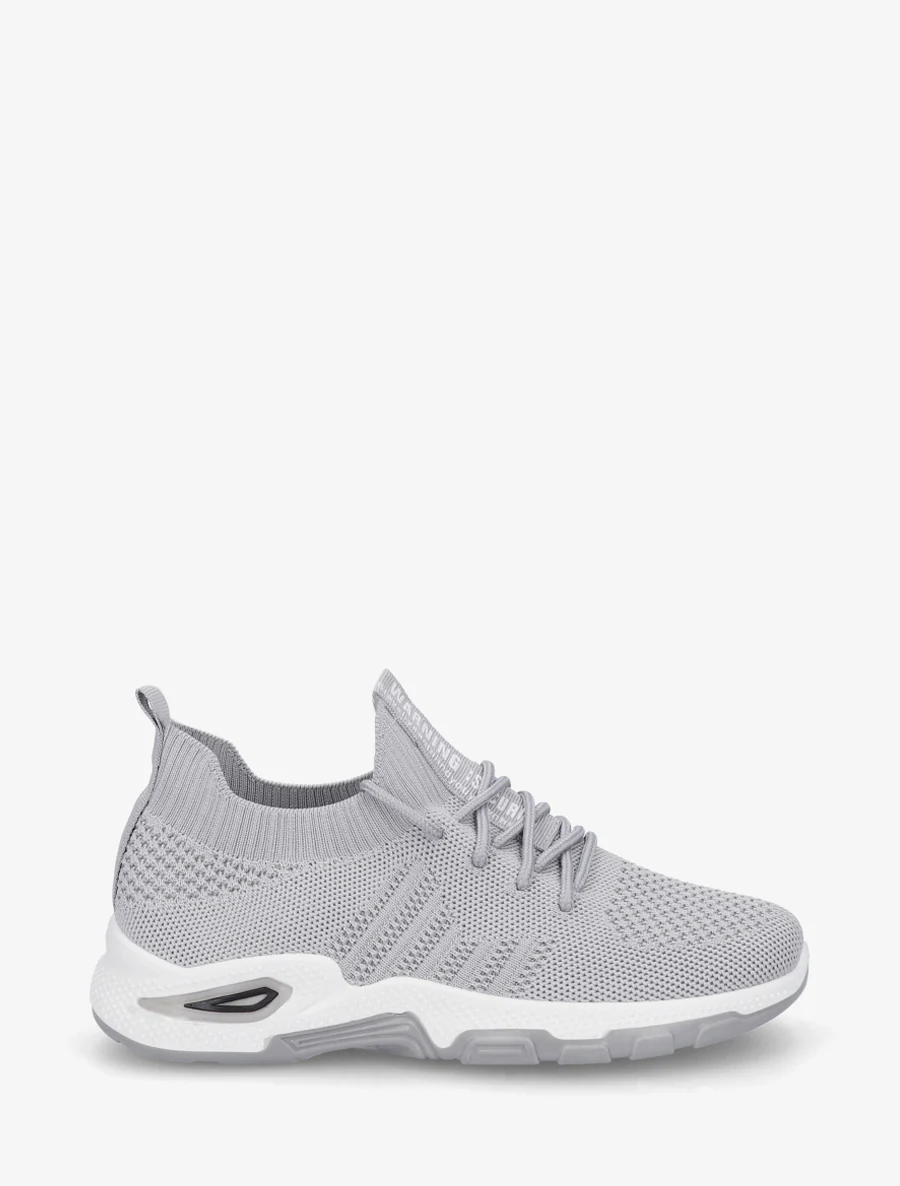 Zachte sneakers van mesh - Lichtgrijs
