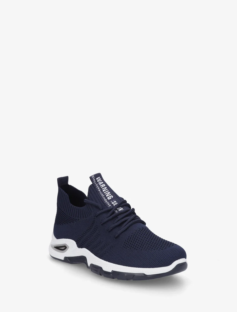 Zachte sneakers van mesh - Marine - Image 2