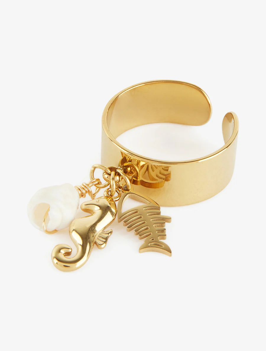 Zeepaardje bedelring - Goud - Image 3