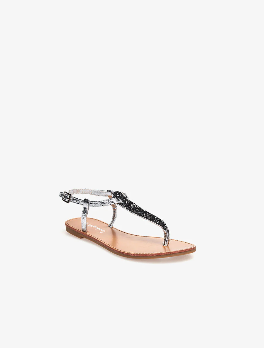 Glitter sandalen - zilver - Image 2