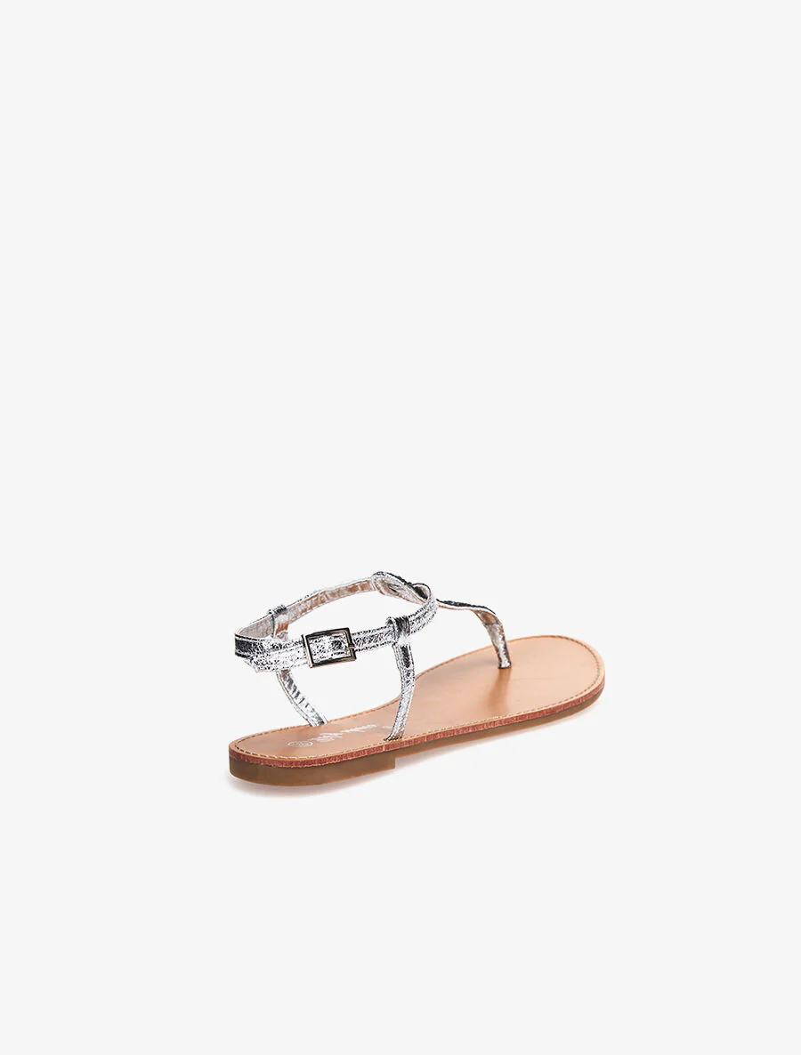 Glitter sandalen - zilver - Image 4