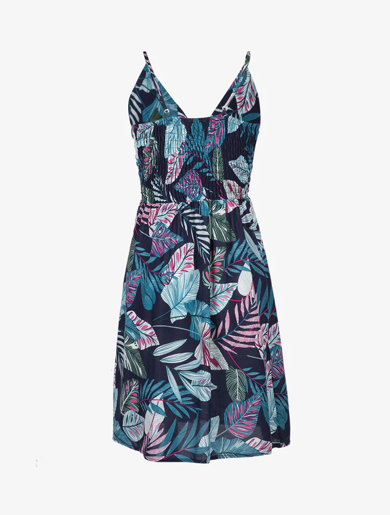 Zomerjurk met tropische print - marine - Image 2