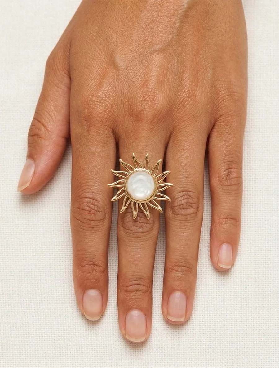 Zonnenring - Goud/beige