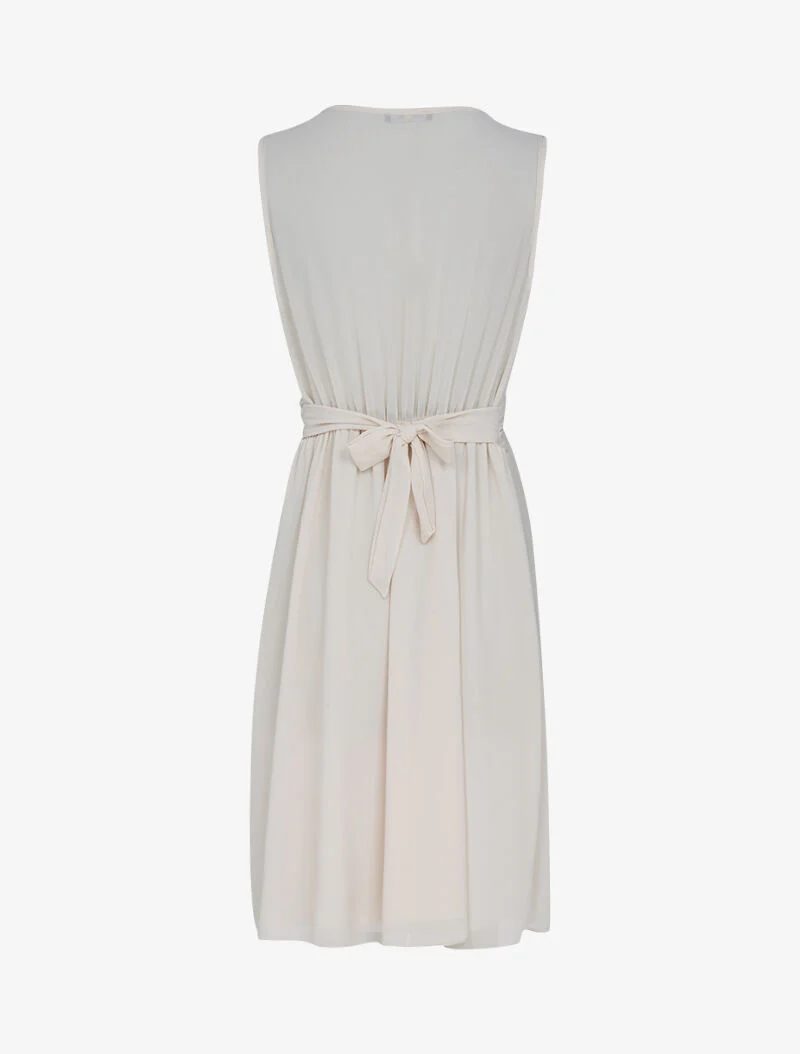 Zwierige jurk van chiffon - beige - Image 2